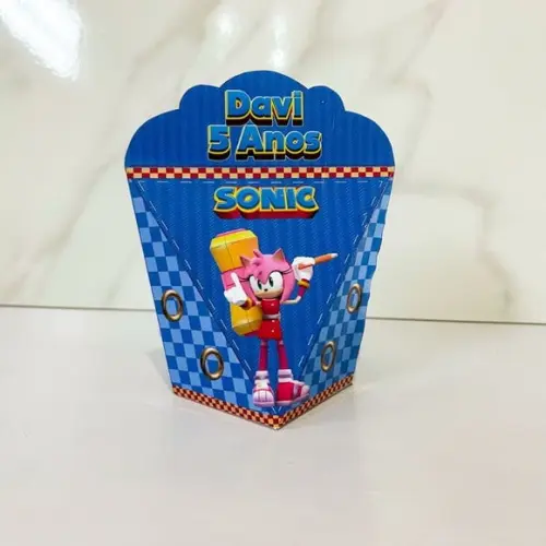 Caixa Coração 3d Sonic