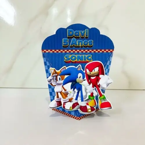 Caixa Coração 3d Sonic