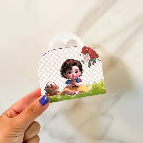 Caixa Maletinha Round Branca de Neve Baby