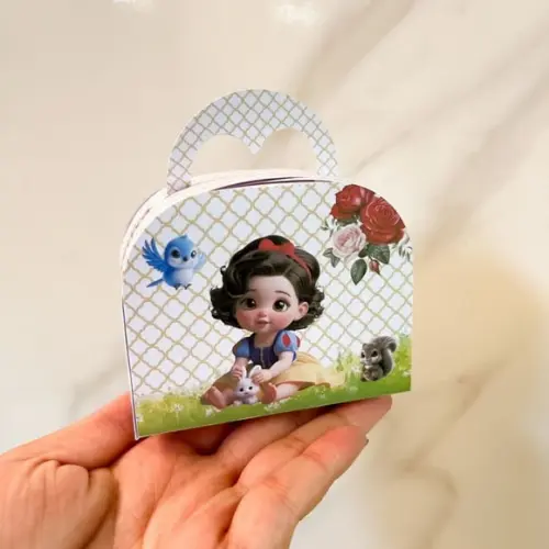 Caixa Maletinha Round Branca de Neve Baby