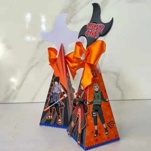 Caixa Pirâmide 3d Naruto