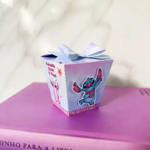 Caixa Sushi 3d Stitch e Angel