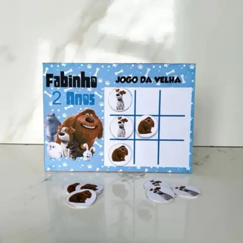 Jogo da Velha - Lembrancinha Pets a Vida Secreta dos Bichos