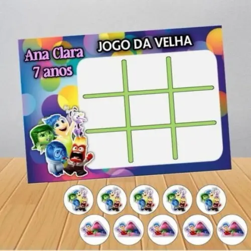Jogo da Velha - Lembrancinha Tema Divertidamente 2