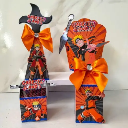 Kit 20 Caixas Lembrancinha Personalizada Naruto