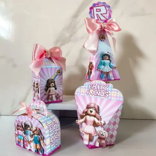Kit 20 Caixas Lembrancinha Personalizada Roblox Semi Luxo