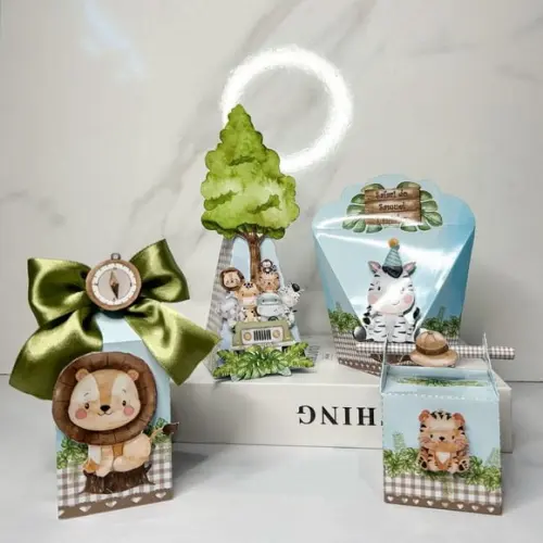 Kit 20 Caixas Safari Baby Aquarela
