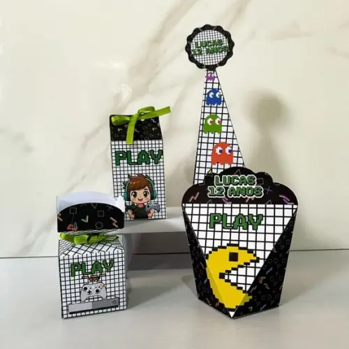 Kit 20 Caixas Personalizadas Video Game Gamer Básicas