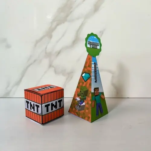 Kit 25 Caixas Personalizadas Minecraft Básicas
