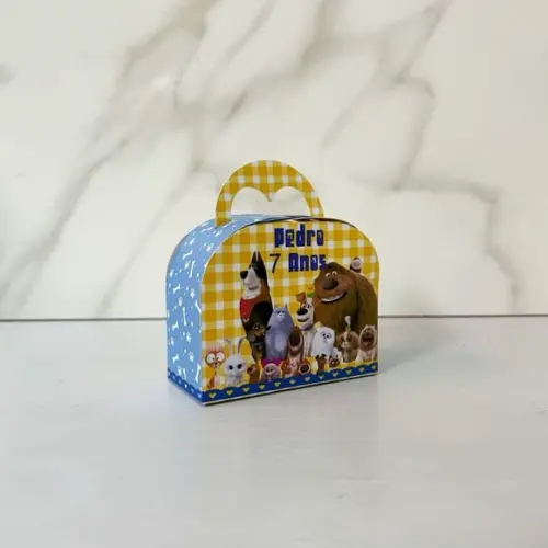 Kit 25 Caixas Personalizadas Pets a Vida Secreta dos Bichos