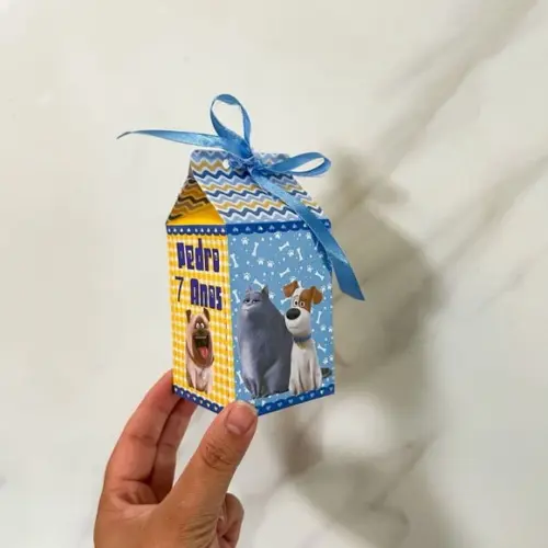 Kit 25 Caixas Personalizadas Pets a Vida Secreta dos Bichos