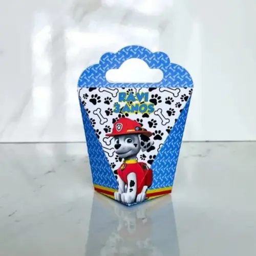 Kit 25 Caixas Personalizadas Patrulha Canina Menino Básicas