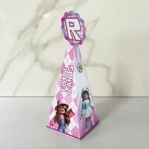 Kit 25 Caixas Personalizadas Roblox Menina Básicas