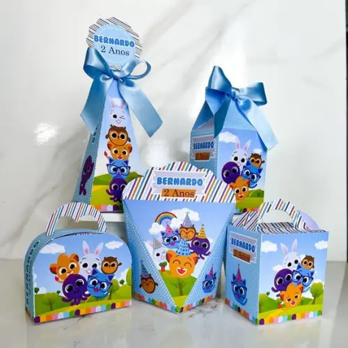Kit 50 Caixas Personalizadas Bolofofos Menino Básicas