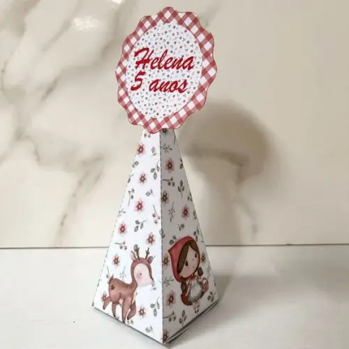 Kit 50 Caixas Personalizadas Chapeuzinho Vermelho Básicas