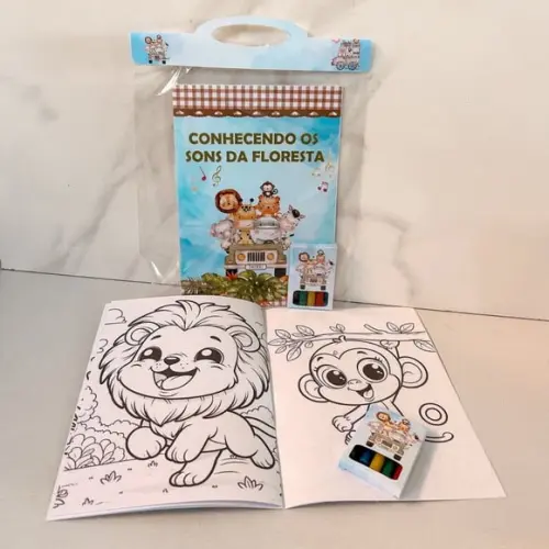 Kit de Colorir Personalizado Safari Baby