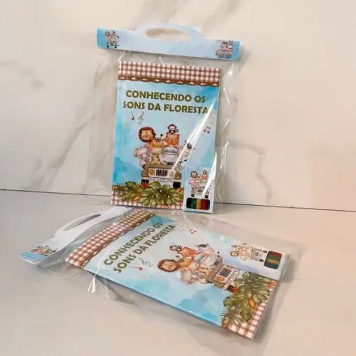 Kit de Colorir Personalizado Safari Baby