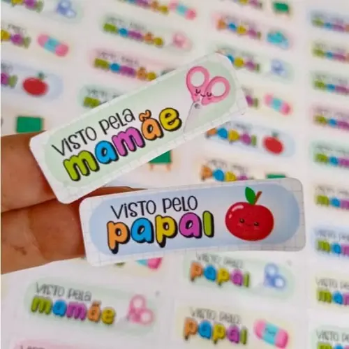 Kit Etiquetas Escolares 100 Unidades Visto pela Mamãe