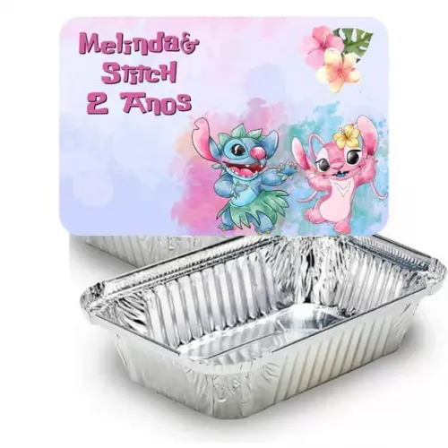 Marmitinha Stitch e Angel Personalizada - 200g