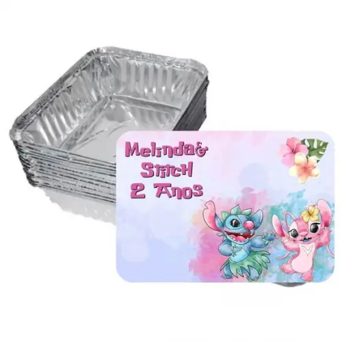 Marmitinha Stitch e Angel Personalizada - 200g