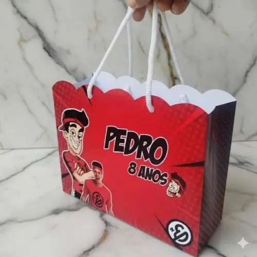 Sacolinha G Personalizada Enaldinho Lembrancinha Aniversário