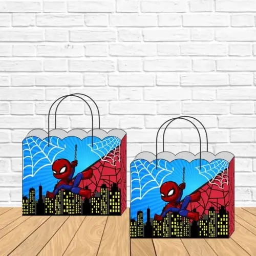 Sacolinha m Personalizada Homem Aranha Lembrancinhas