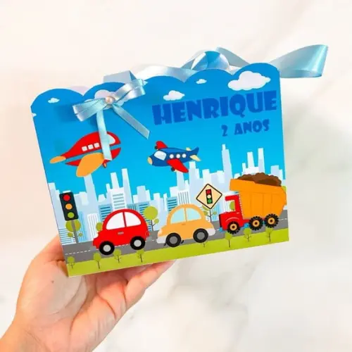 Sacolinha Personalizada Carrinhos