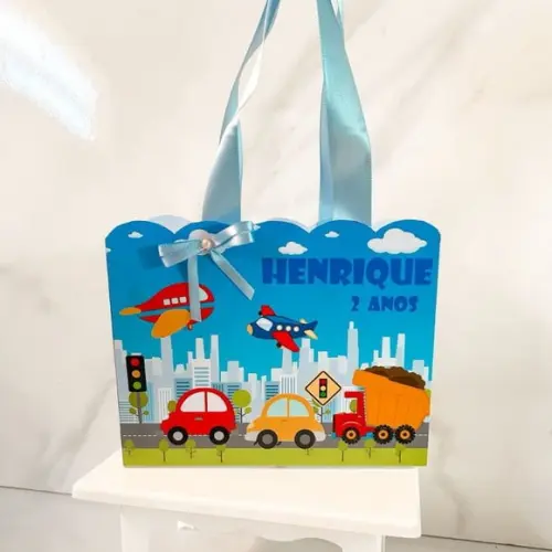 Sacolinha Personalizada Carrinhos
