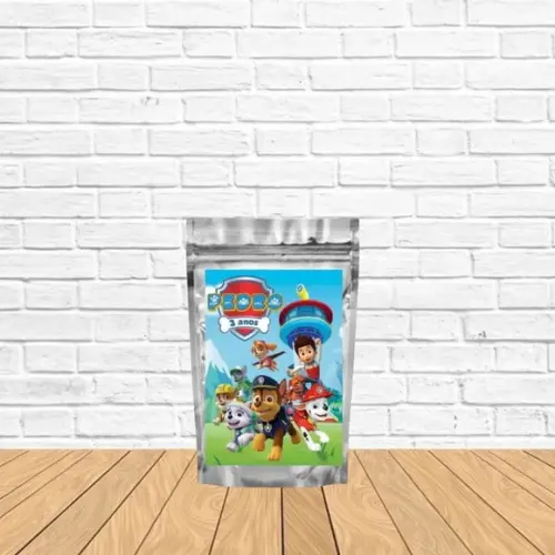Saquinho Metalizado m 12x20 Patrulha Canina Lembrancinha