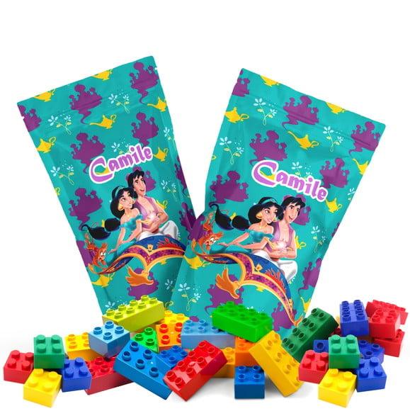Blocos de Montar Jasmine no Saquinho Metalizado Zip Lock