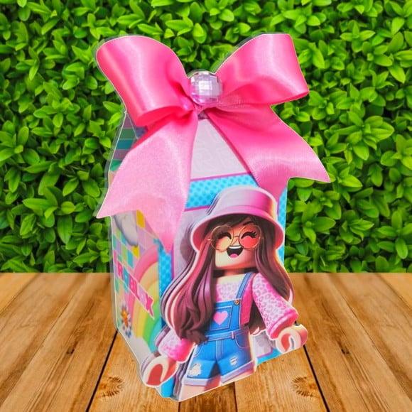Caixa Milk Roblox Rosa Menina com Laço