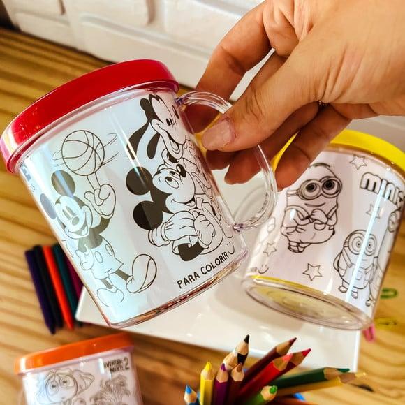Caneca Personalizada para Colorir Acrílico 380ml