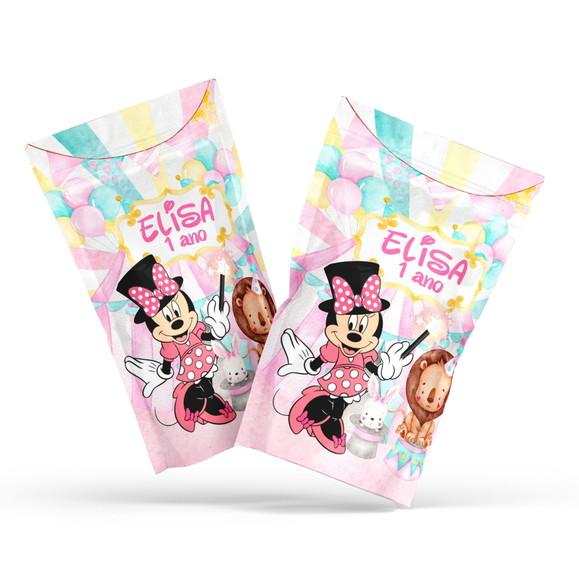 Fini Circo da Minnie no Saquinho Metalizado Zip Lock
