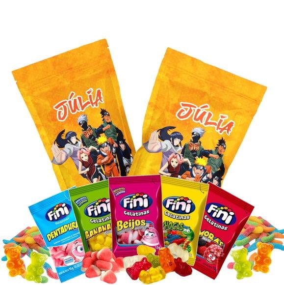 Fini Naruto no Saquinho Metalizado Zip Lock