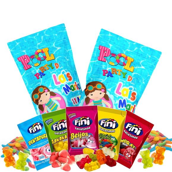 Fini Pool Party Menina no Saquinho Metalizado Zip Lock
