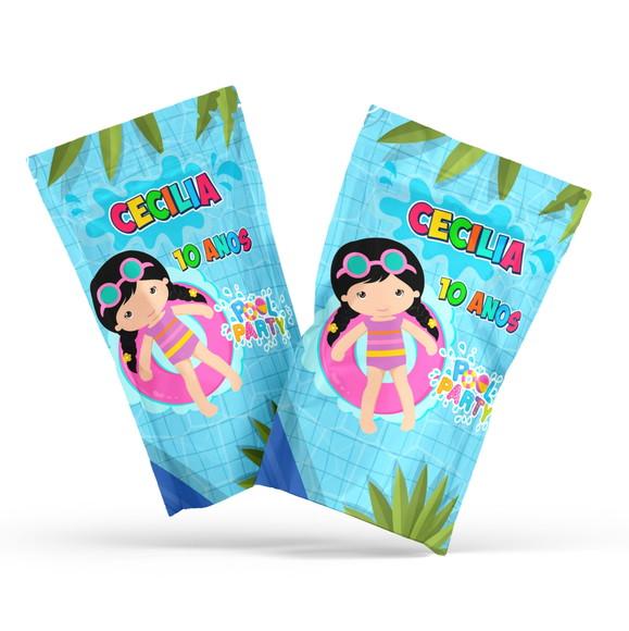 Fini Pool Party Menina no Saquinho Metalizado Zip Lock
