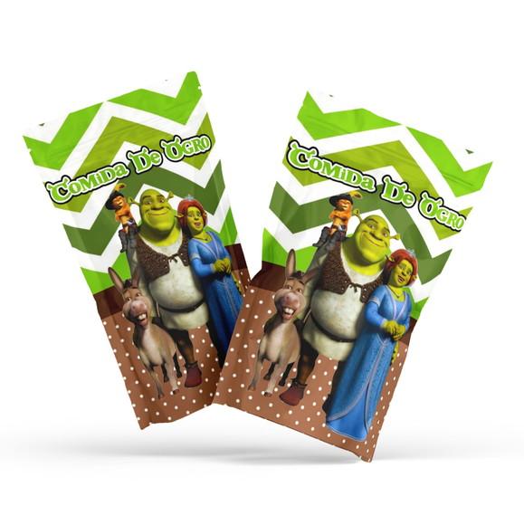Fini Shrek no Saquinho Metalizado Zip Lock