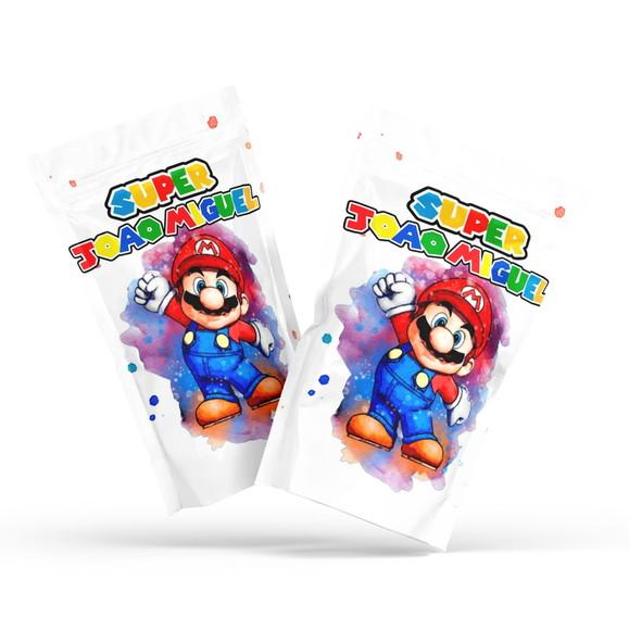 Fini Super Mario no Saquinho Metalizado Zip Lock