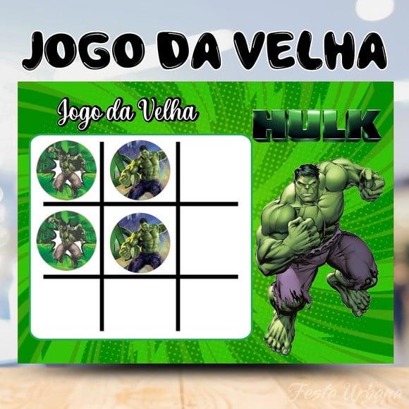 Jogo da Velha Hulk Lembrancinha Personalizada