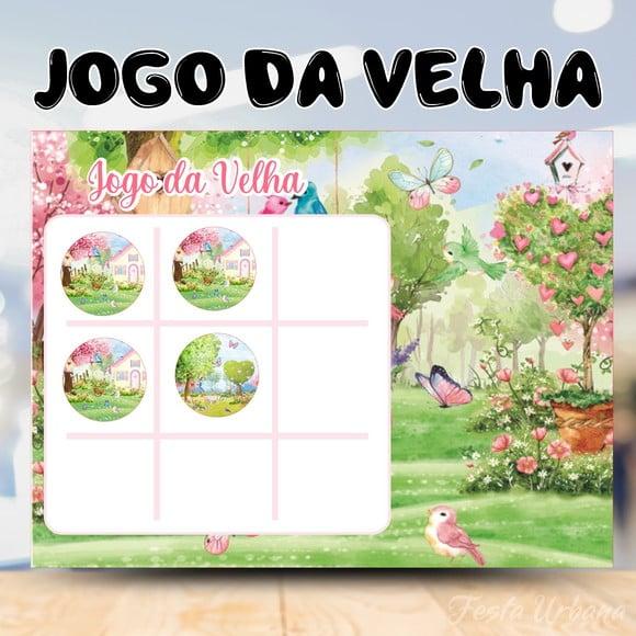 Jogo da Velha Jardim Aquarelado