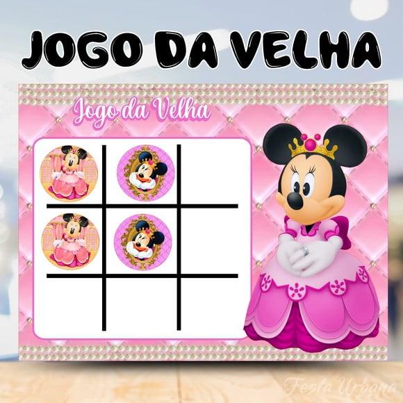 Jogo da Velha Minnie Realeza Lembrancinha Personalizada