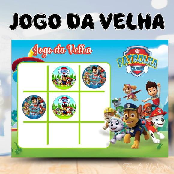 Jogo da Velha Patrulha Canina Lembrancinha Personalizada