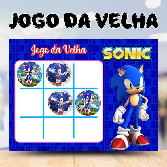 Jogo da Velha Sonic Lembrancinha Personalizada
