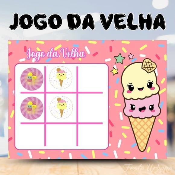 Jogo da Velha Sorveteria Lembrancinha Personalizada