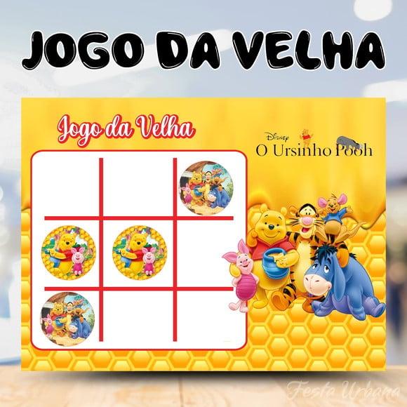 Jogo da Velha Ursinho Pooh Lembrancinha Personalizada
