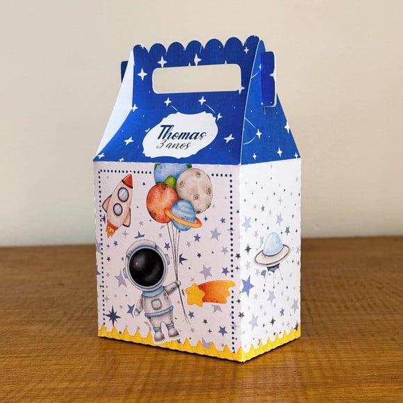 Kit 40 Caixinhas Astronauta Lembrancinhas Personalizadas