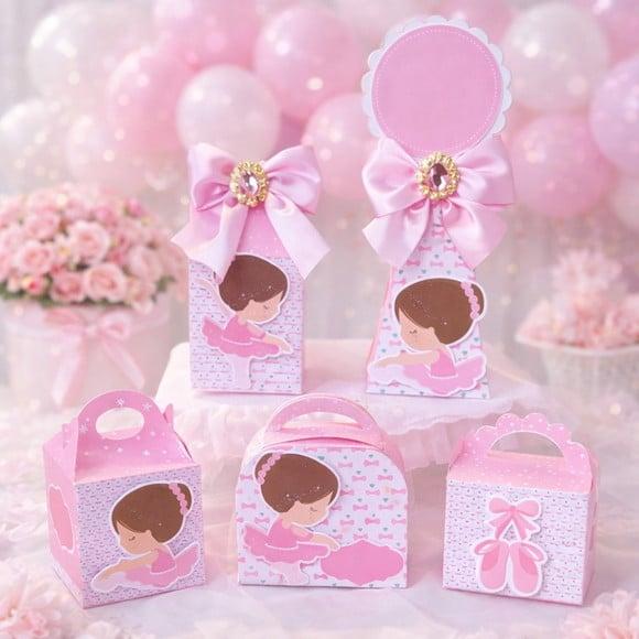 Kit 40 Caixinhas Bailarina Lembrancinhas Personalizadas