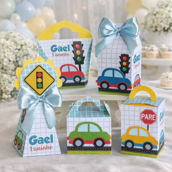 Kit 40 Caixinhas Carrinho Lembrancinhas Personalizadas