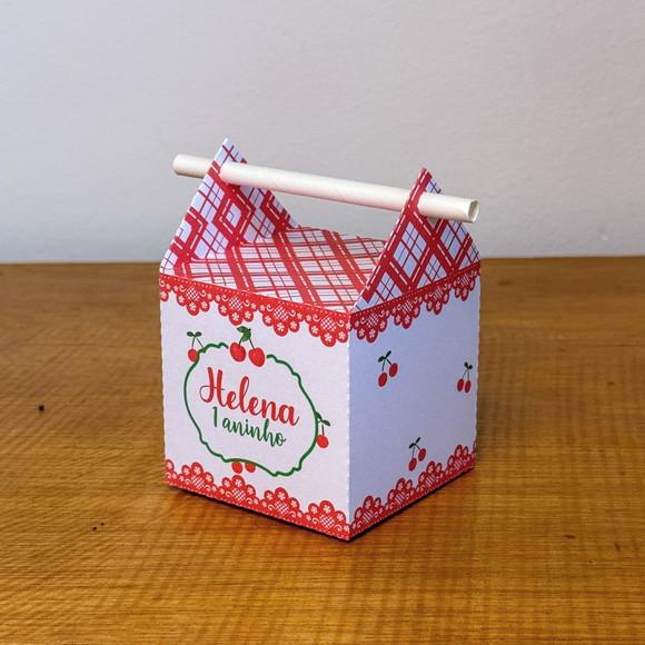 Kit 40 Caixinhas Cerejinha Personalizadas Lembrancinha