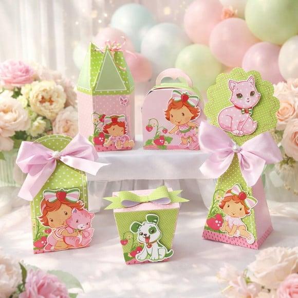 Kit 40 Caixinhas Moranguinho Baby Lembrancinha Personalizada